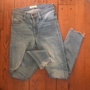 Light Wash Madewell High Rise Skinny Jean